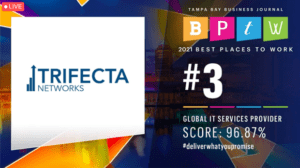 Trifecta #3 Tampa Bay Business Journal 2021 Best Places to Work