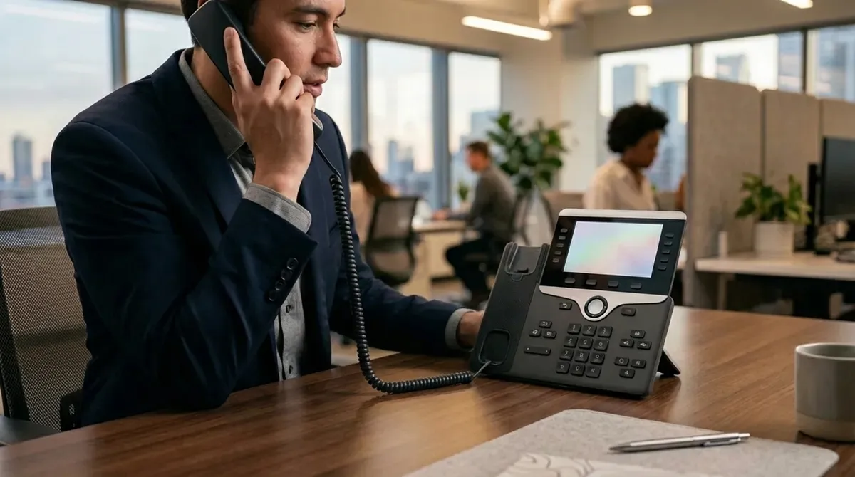 There should only be the receiver that is at the main's ear. There should not be a receiver on the p